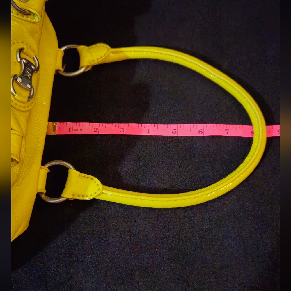 Michael Kors Mustard Yellow Patent Leather Satchel Bag - Picture 9 of 15